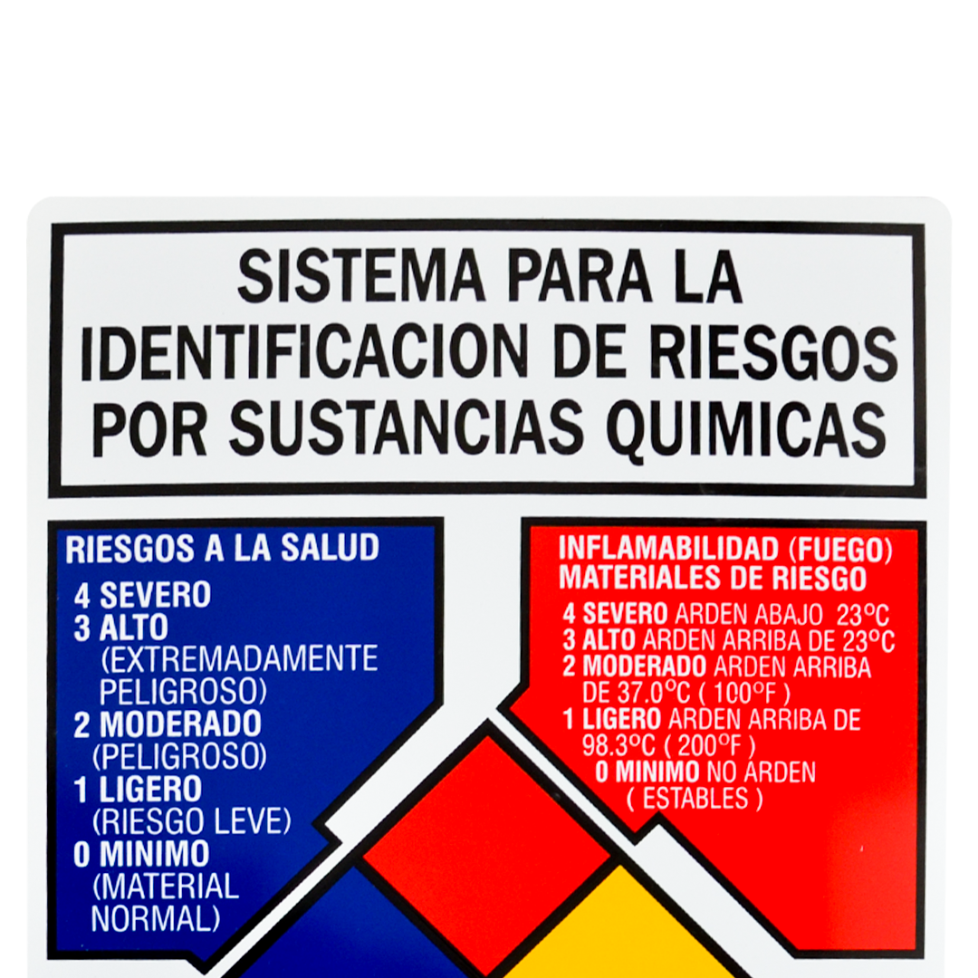 Señalamiento Estireno Identificación de Riesgos Extinpar S01106-01 35 x 50 cm - 1